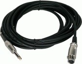 Invotone ACM1010/BK - микрофонный кабель , 6,3 джек моно <-> XLR3F (мама), длина 10 м (черный)