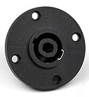 Invotone SPK4MR - разъем Speaker Connector блочный,  4pin, мама, круглый фланец, корпус пластик