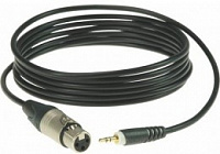 KLOTZ AU-MF0300 инсертный кабель с разъёмами XLR x stereo mini jack, контакты позолочены, цвет чёрный, 3 м