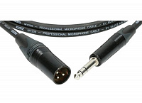 KLOTZ M1MS1B0200 кабель микрофонный XLR Male - Jack 6,3 Stereo 2 m