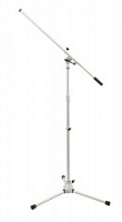 OnStage MS7801W - микрофонная стойка-журавль, тренога, регулируемая высота, цвет белый