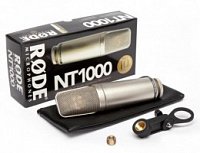 RODE NT1000  студийный конденсаторный микрофон, 1", кардиоида, 20Гц - 20кГц (+/-6дБ), -36дБ 1В/Па, макс. SPL 140 dB