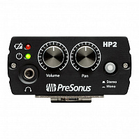 PreSonus HP2 персональный мониторный усилитель для наушников, крепление на пояс или мик.стойку, баланс.входы, 9В батарея или адаптер