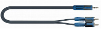 QUIK LOK RKSA150-2 компонентный кабель, пластиковые разъёмы stereo mini Jack male, 2x RCA male, 2 м