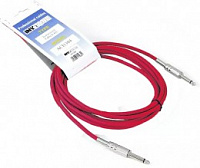Invotone ACI1302/R - инструментальный кабель, 6,3 джек моно <-> 6,3 джек моно, длина 2 м (красный)