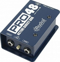 Radial PRO48  активн. дибокс, вход 1x 1/4"TRS, thru 1x 1/4 TRS, выход 1x XLR и 1x XLR(low-Z)