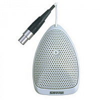 SHURE MX391W/S плоский настольный суперкардиоидный конференционный микрофон с кабелем (3,6м), белый