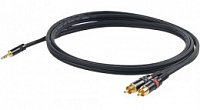 Proel CHLP215LU3 - сценич. кабель, JACK 3.5 mm стерео <-> 2хRCA male, длина - 3м