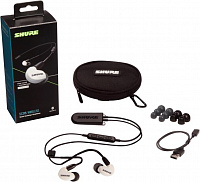 SHURE SE215SPE-W+BT2-EFS беспроводные внутриканальные Bluetooth наушники с одним динамическим драйвером, белые.