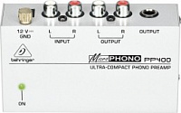 BEHRINGER MICROPHONO PP400 компактный предусилитель для виниловых проигрывателей