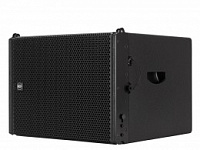 RCF HDL 12-AS (13000505)  Активный подвесной сабвуфер, усилитель D-класса 700 Вт, 131 дБ, 40 Гц - 120 Гц, 12" (3,0" v.c.) динамик, вход: XLR, выход XLR, переключатель частоты раздела кроссовера 80/110 Гц, переключатель фазы, деревянный корпус, встроенные 