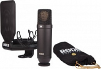 RODE NT1 Kit комплект студийный: конденсаторный микрофон NT1,  виброзащищенное крепление на стойку с интегрированным поп-фильтром SMR