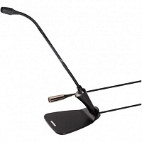 SHURE CVG12DRS-B/C конденсаторный кардиоидный микрофон 12'.2 гибких секции, встроеный преамп, с подставкой, черный, кольцо, mute