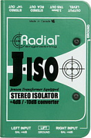 Radial J-ISO  профес. пассив. изолятор, стерео,выход 2 x RCA, 3.5mm, 2 x 1/4"Jack, вход 2 x XLR-male