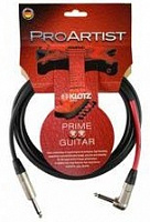 KLOTZ PRON045PR Pro Artist готовый инструментальный кабель, длина 4,5 м, разъемы Neutrik Mono Jack (прямой-угловой)
