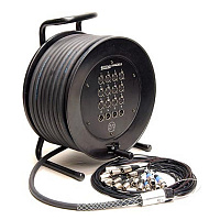 KLOTZ C12/4M40 мультикор на катушке, 12 входов XLR, 4 выхода XLR, разъемы Amphenol, длина 40 m