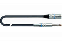 QUIK LOK CM189-2 микрофонный кабель, 2 метра, разъемы XLR Male - Stereo SLIM Jack ( XLR/M - Jack Stereo), цвет черный