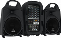 BEHRINGER PPA500BT 6-канальная система звукоусиления 500 Вт, микшер, усилитель, процессор, акустика, микрофон, кабели