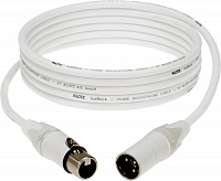 KLOTZ iceRock микрофонный кабель MY206, 0,22 мм2, 60 пФ/м, белые XLR Neutrik мама-папа, длина 5 м, оболочка белая, ПВХ
