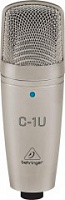 BEHRINGER C-1U cтудийный конденсаторный микрофон (кардиоида) с USB выходом и комплектом программного обеспечения