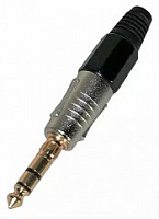Invotone J150S -  джек стерео, кабельный, 6.3 мм, "золото", корпус металл/ пластик