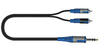 QUIK LOK RKSA120-5 компонентный кабель, пластиковые разъёмы Stereo Jack Male x 2 RCA male, 2 м