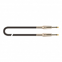 QUIK LOK S206-3 BK Standart Silver готовый инструментальный кабель, 3 метра, разъемы Stereo Jack прямые металлические, цвет черн