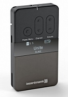 BEYERDYNAMIC  Unite RP  Портативный цифровой приемник системы UNITE, DECT-стандарт (диапазон 1880 - 1900 МГц), OLED-дисплей, коннектор мини-джек 3,5мм для наушников, Li-Ion аккумулятор.