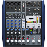 PreSonus StudioLive AR8c аналоговый микшер, 8 каналов, 2 мик/инстр.+2 мик моно/лин.стер, 8x4 USB-C, 2AUX, FX,SD рек./плеер