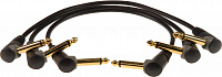 KLOTZ PP-AJJ0015 3 патч кабеля для соединения педалей, дл.15 см, разъёмы mono jack (TS) KLOTZ (угловые)