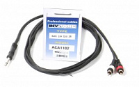 Invotone ACA1102 - аудио кабель, 6,3 джек моно <-> 2 x RCA, длина 2 м