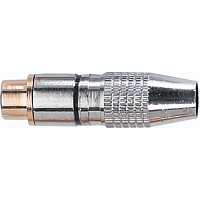 QUIK LOK F234-BK Nickel plated phono socket red