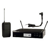 SHURE BLX14RE/B98 M17 662-686 MHz радиосистема с микрофоном BETA 98 для духовых инструментов. Кронштейны для крепления в рэк