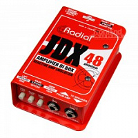 Radial JDX48  активный директ-бокс (48V phantom) для с гитары и баса,вход TRS, выход XLR