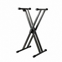 QUIK LOK T550 стойка для клавишных инструментов с системой быстрой регулировки высоты Trigger-Lok, двойная рама, цвет черный