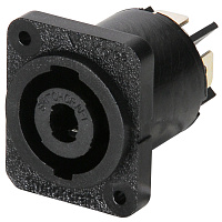SWITCHCRAFT HPCP410F панельный разъем SPEAKON: 4-контактный, квадратное основание, пластик, чёрный