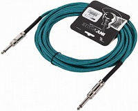Invotone ACI1106/B - инструм. кабель, 6,3 джек моно <-> 6,3 джек моно, тряп. изол, дл. 6 м (синий)