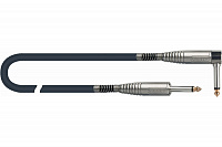 QUIK LOK S205-3BK инструментальный кабель, 3м., цвет черный, разъемы mono jack (1/4' MALE - 1/4' MALE)