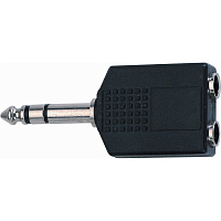 QUIK LOK AD76 адаптер, 2 входа Stereo Jack 6.3mm (1/4') на 1 Stereo Jack 6.3mm (1/4')