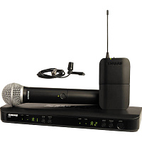 SHURE BLX1288E/CVL M17 662-686 MHz двухканальная радиосистема с ручным передатчиком PG58 и петличным микрофоном CVL-B/C