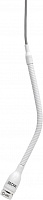 SHURE MX202WP-A/S миниатюрный суперкардиоидный подвесной микрофон с потолочным креплением и преампом, цвет белый