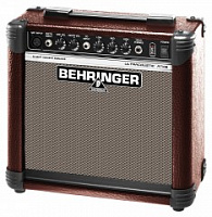 BEHRINGER AT108 2-канальный комбо усилитель 15 Вт для акустических инструментов и вокала с моделированием лампового звучания, 8'