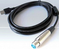 Invotone UC104 - аудио конвертер A/D  с кабелем и разъёмами XLR 3pin (мама)<->USB, длина 4 м