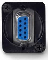 SWITCHCRAFT EHDB9FFB панельный разъём DSUB 9 pin female / female, чёрный