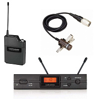ATW2110a/P2 петличная радиосистема,10 каналов UHF с конденсаторным микрофоном AT831AW/AUDIO-TECHNICA