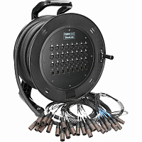 KLOTZ C24/8M25 мультикор на катушке, 24 входа XLR, 8 выходов XLR, разъемы Amphenol, длина 25 m