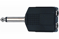 QUIK LOK AD72 адаптер, 2 входа Mono Jack 6.3mm (1/4') на 1 Mono Jack 6.3mm (1/4')