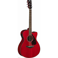 Yamaha FS-TA RR  трансакустическая гитара, цвет Ruby Red, корпус концертный
