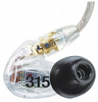 Shure SE315CL  Мониторные внутриканальные наушники.