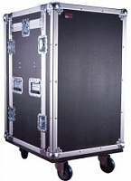 GATOR G-TOUR 10X14 PU - рэковый флайт-кейс, 10U верх,14U низ, на колесах,дерево,черный, вес 48,02кг